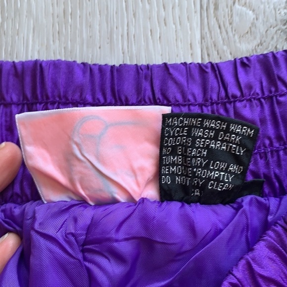 Vintage Edelweiss Purple Ski Snow Pants high waist shimmer retro size 14 women’s - Picture 6 of 15